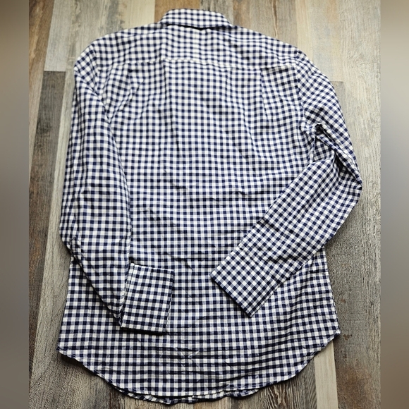 CrewCuts By J. Crew Boy's Youth Ludlow Button Down Shirt Size 12 Navy Blue White - Picture 6 of 6